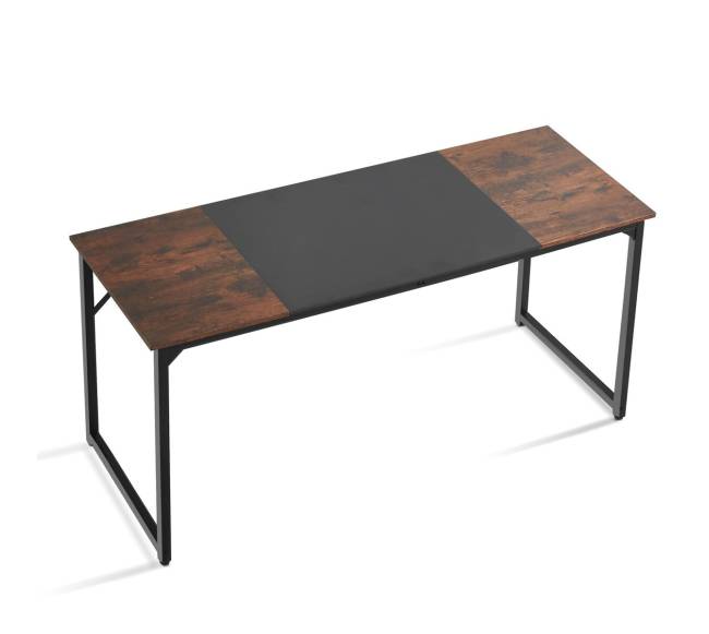Kompiuterio stalas 160 cm, rusvas juodas0