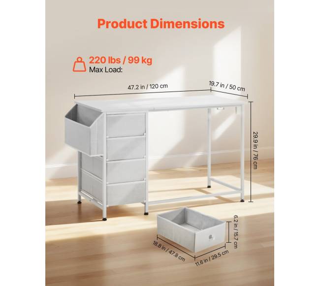 Rašomasis stalas su tekstiliniais stalčiais2