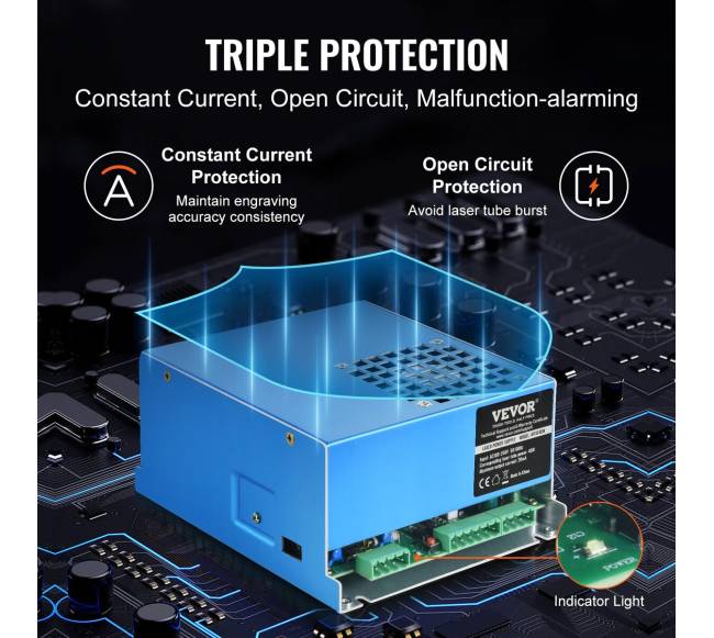 CO2 lazerio maitinimo blokas 40W vamzdžiui3