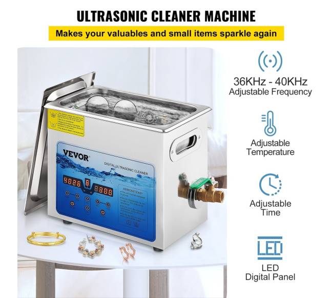 Ultragarso valymo įrenginys, 6L, su kaitinimu1