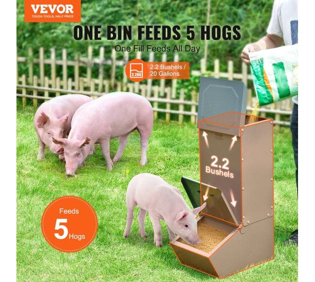 Metalinė dviejų durų šėrykla kiaulėms1