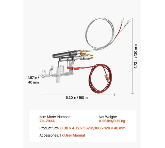 Dujų piloto mazgas židiniams6
