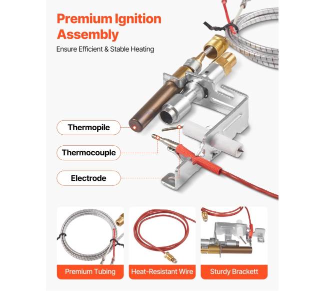 Dujų uždegimo surinkimo komplektas židiniams1