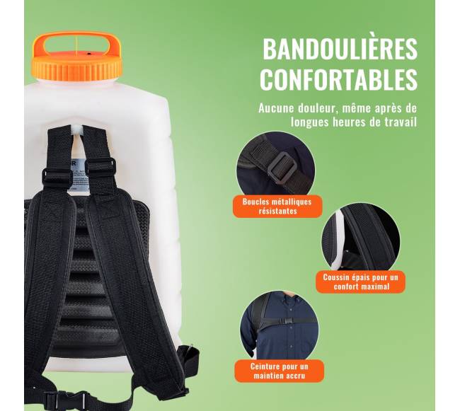 Akumuliatorinis purkštuvas su kuprine 15 litrų4