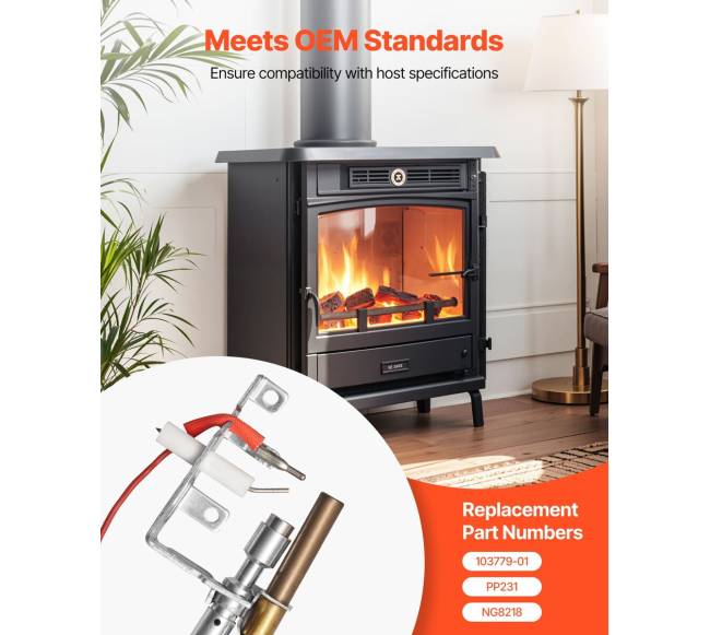 Dujų uždegimo surinkimo komplektas židiniams3