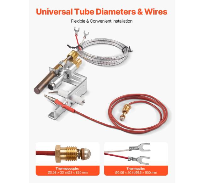 Dujų uždegimo surinkimo komplektas židiniams5