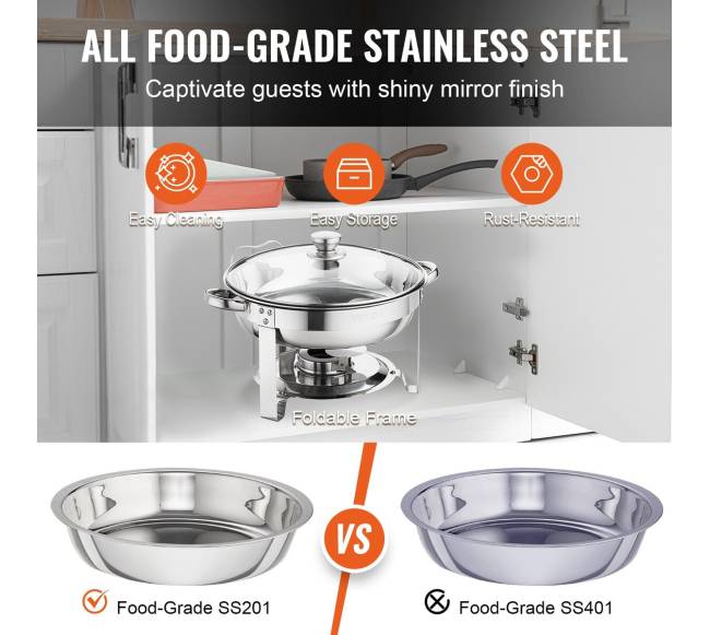 Apvalių šildomų indų rinkinys su stikliniais dangčiais, 2 vnt.2