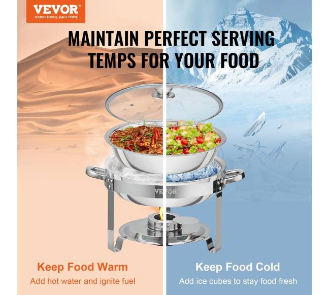 Apvalių šildomų indų rinkinys su stikliniais dangčiais, 2 vnt.4