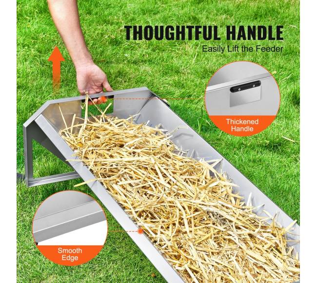 Gyvulių šėryklė 114 cm ilgio, telpa 10 avių3