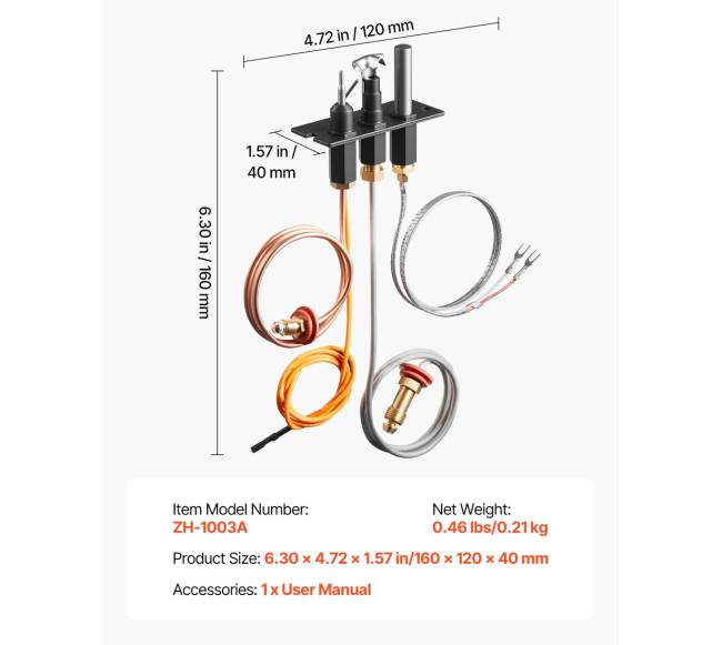 Duonos dujų piloto mazgas, suderinamas modelis6