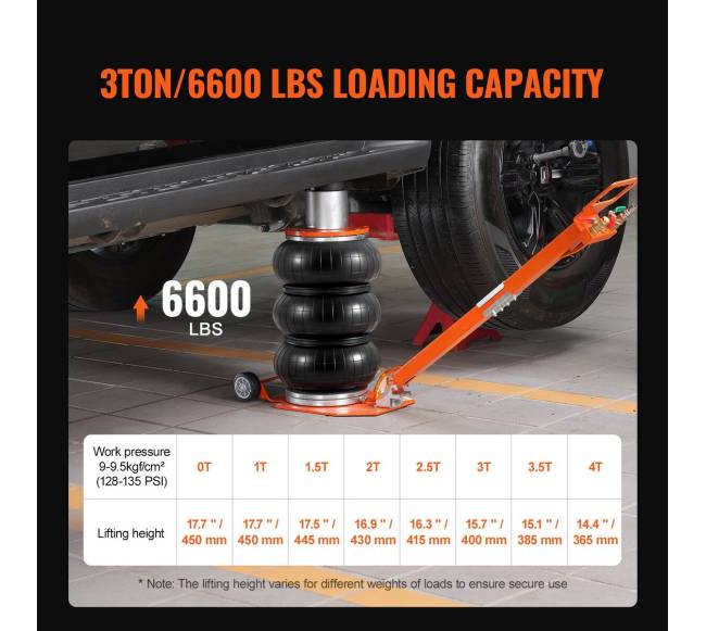 3 tonų pneumatinis oro kėliklis2