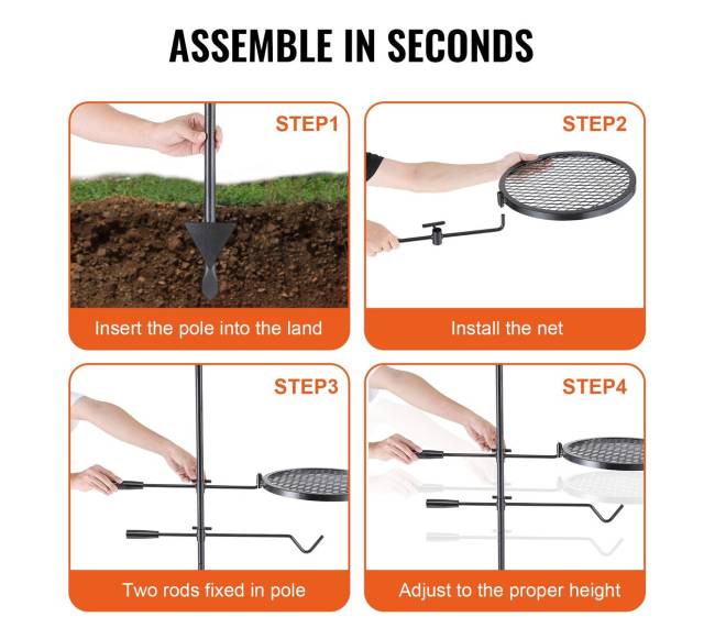 Sukamas lauko grilis reguliuojamas4