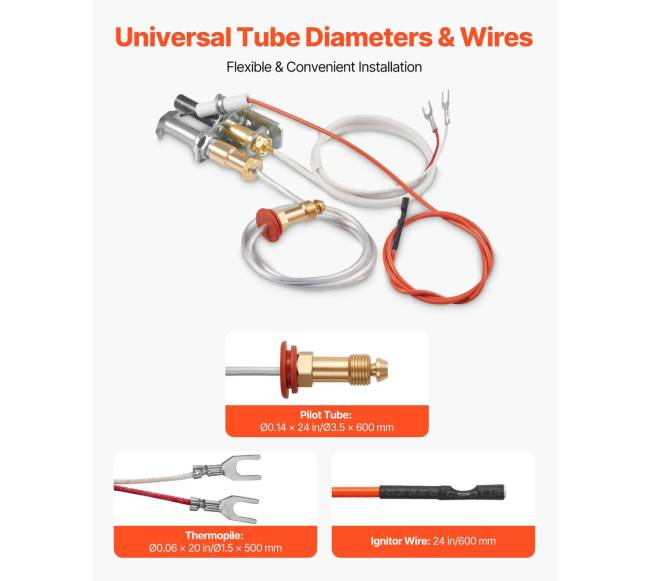 Židinio dujų piloto mazgas natūralioms dujoms5