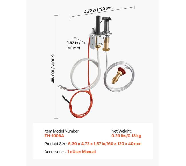 Židinio dujų piloto mazgas natūralioms dujoms6