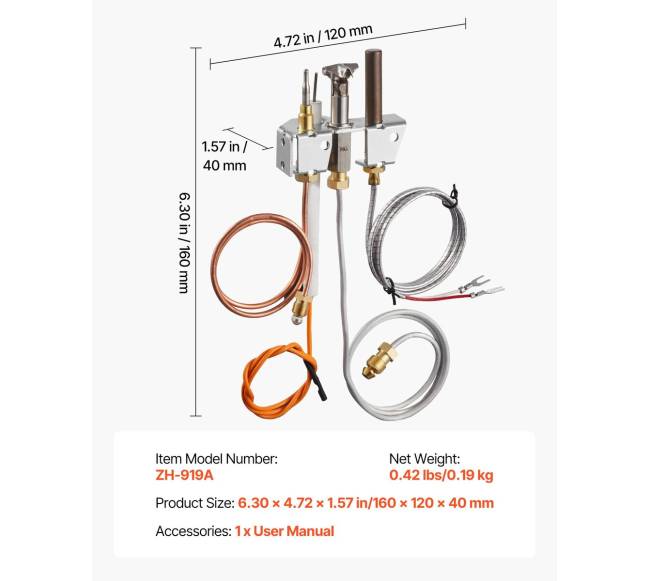 Dujų piloto mazgas Heatilator židiniams6