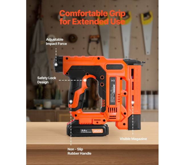 Belaidė vinies ir kabės pistoletas, 18 Ga, 32 mm4