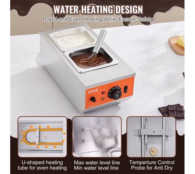 Šokolado lydymo mašina 9 kg 2 talpos3