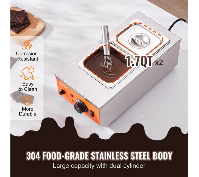 Šokolado lydymo mašina 9 kg 2 talpos4