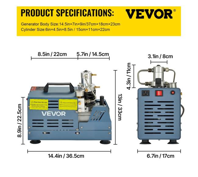 Didelio slėgio oro kompresorius 4500 PSI 1800W5