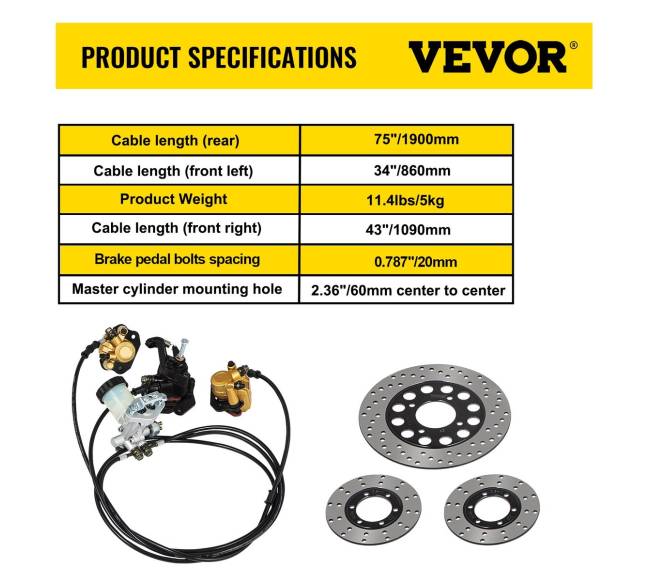 Go-kart stabdžių cilindro komplektas6
