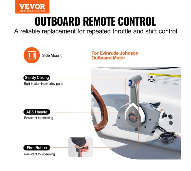 Išorinis droselio reguliavimo pultas Evinrude Johnson1