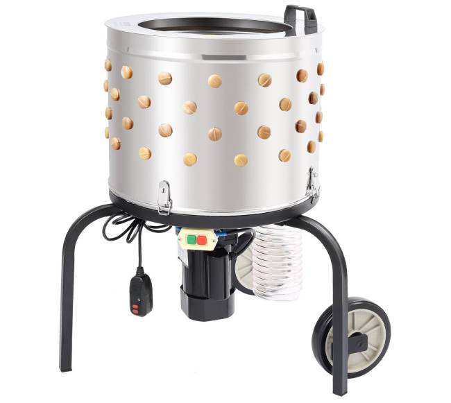 Vištų plikymo mašina su nerūdijančio plieno būgnu0