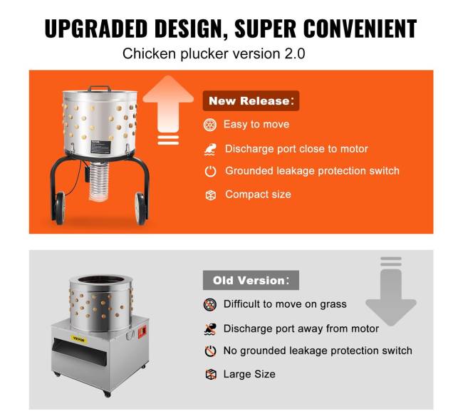 Vištų plikymo mašina su nerūdijančio plieno būgnu4