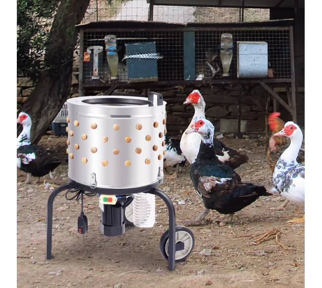 Vištų plikymo mašina su nerūdijančio plieno būgnu7