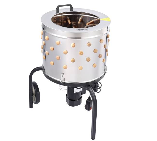 Vištų plikymo mašina su nerūdijančio plieno būgnu9