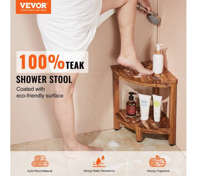 Kampinis dušo suoliukas iš tiko medienos1