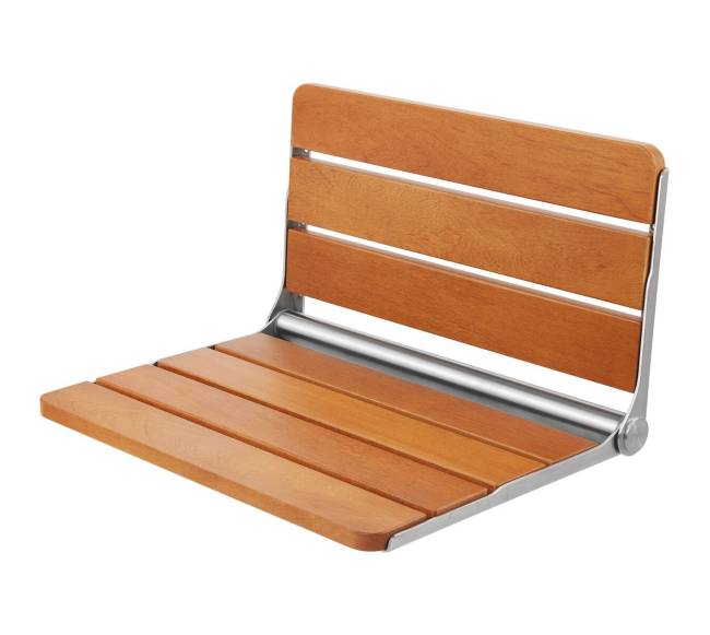 Sulenkiama tualeto sėdynė iš tiko medienos10