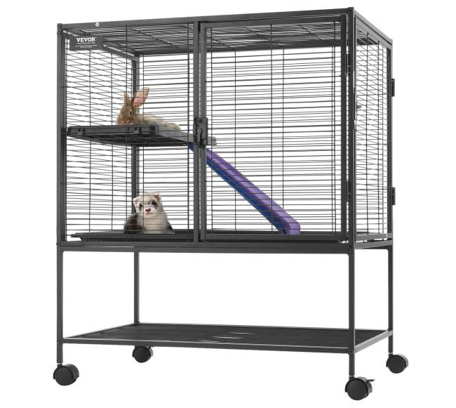 Metalinė dviejų aukštų narvas gyvūnams0