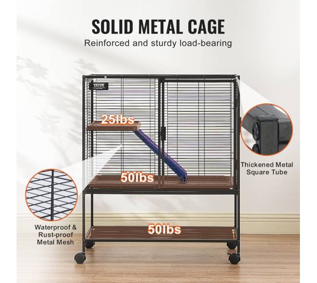 Metalinė dviejų aukštų narvas gyvūnams3