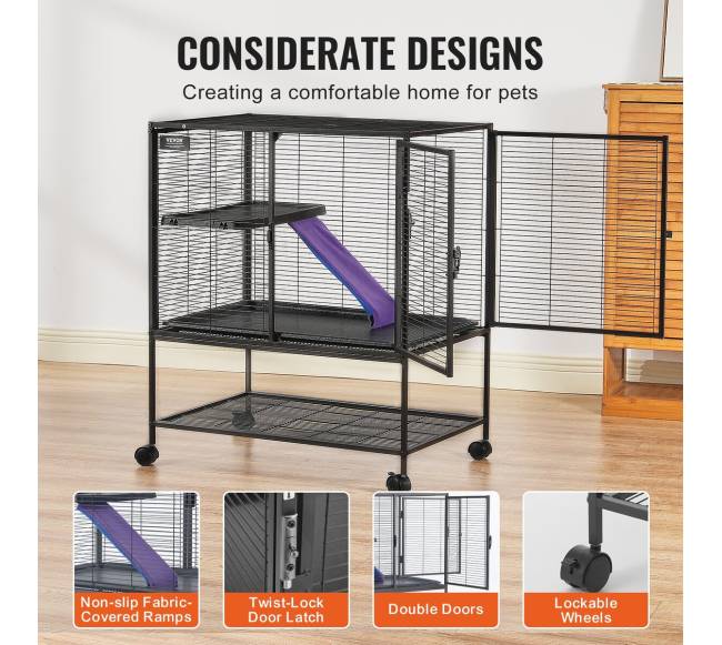 Metalinė dviejų aukštų narvas gyvūnams5