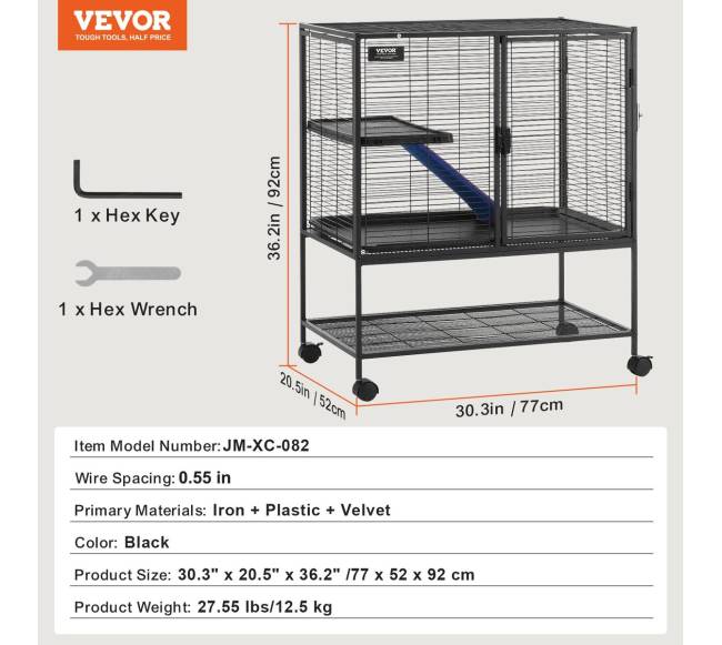 Metalinė dviejų aukštų narvas gyvūnams6