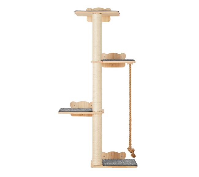 Sieniniai kačių lentynos su platforma8