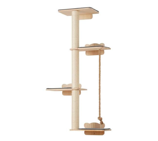 Sieniniai kačių lentynos su platforma9