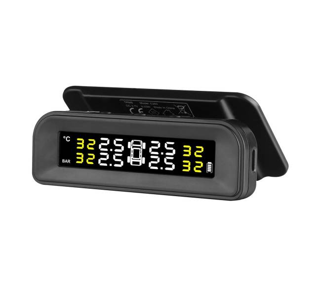 Automobilinis padangų slėgio stebėjimo sistema su saulės įkrova0