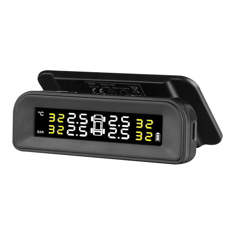 Automobilinis padangų slėgio stebėjimo sistema su saulės įkrova0