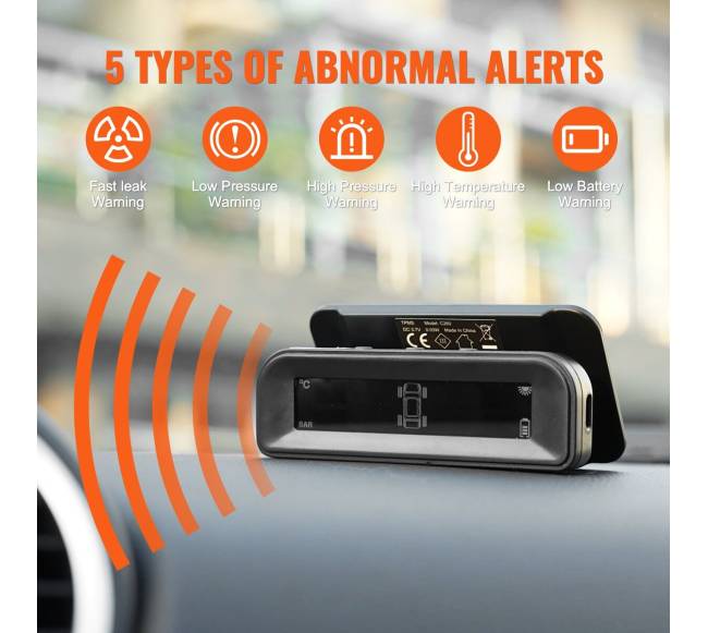 Automobilinis padangų slėgio stebėjimo sistema su saulės įkrova3