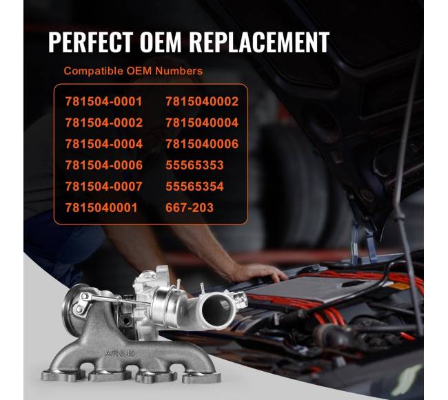 Turbokompresoriaus rinkinys Chevrolet Cruze 2011-2019 1.4T2