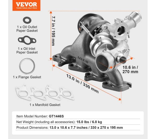 Turbokompresoriaus rinkinys Chevrolet Cruze 2011-2019 1.4T6