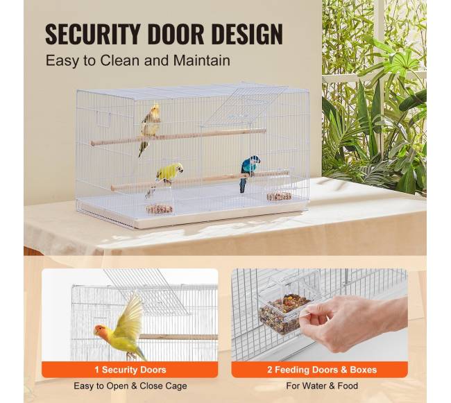 Paukščių skrydžio narvas 46 cm baltas3