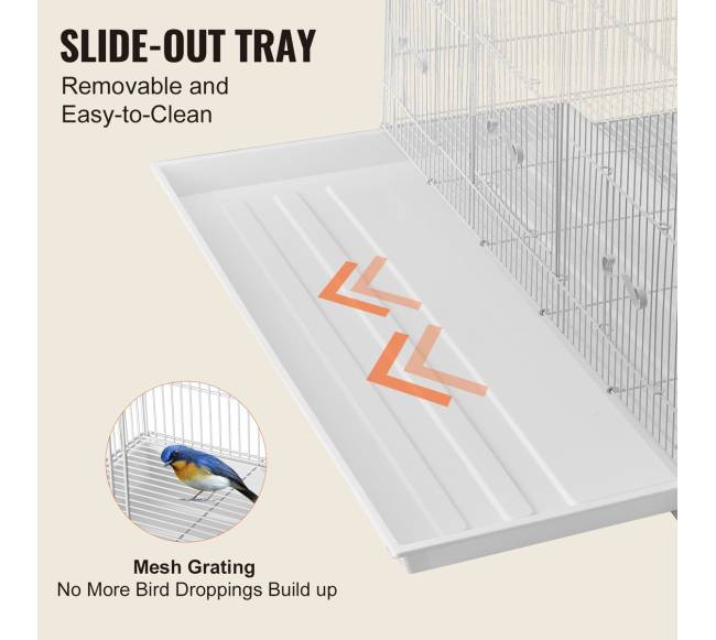 Paukščių skrydžio narvas 46 cm baltas4