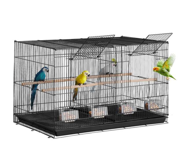 Paukščių narvas su pertvara, juodas8