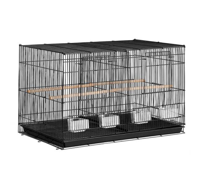 Paukščių narvas su pertvara, juodas10