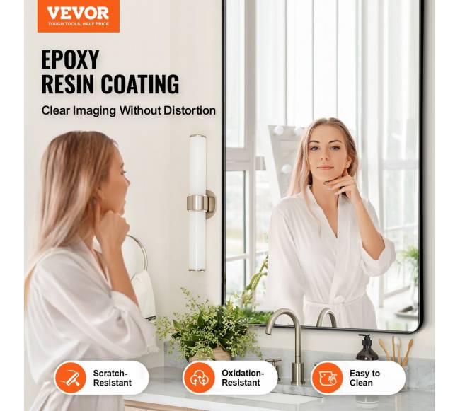 Sieninis kvadratinis veidrodis 1219 x 762 mm1