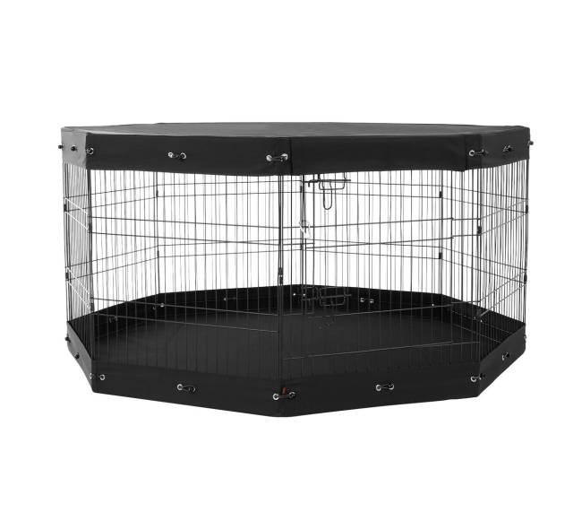 Šunų maniežas su 8 sulankstomais metaliniais rėmais8