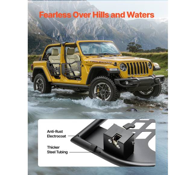 4-durų vamzdinės durys Jeep Wrangler 2007-20185