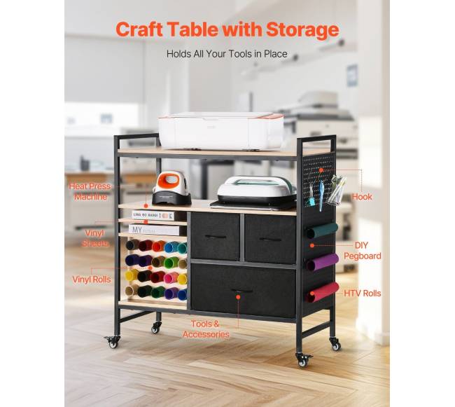 Universalus stalinis vežimėlis su 20 vinilo laikikliais1